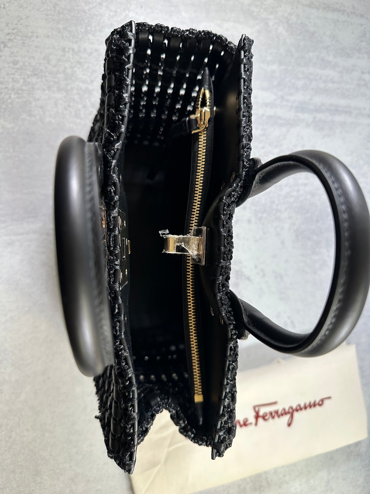 Ferragamo Studio Woven Leather Bag
