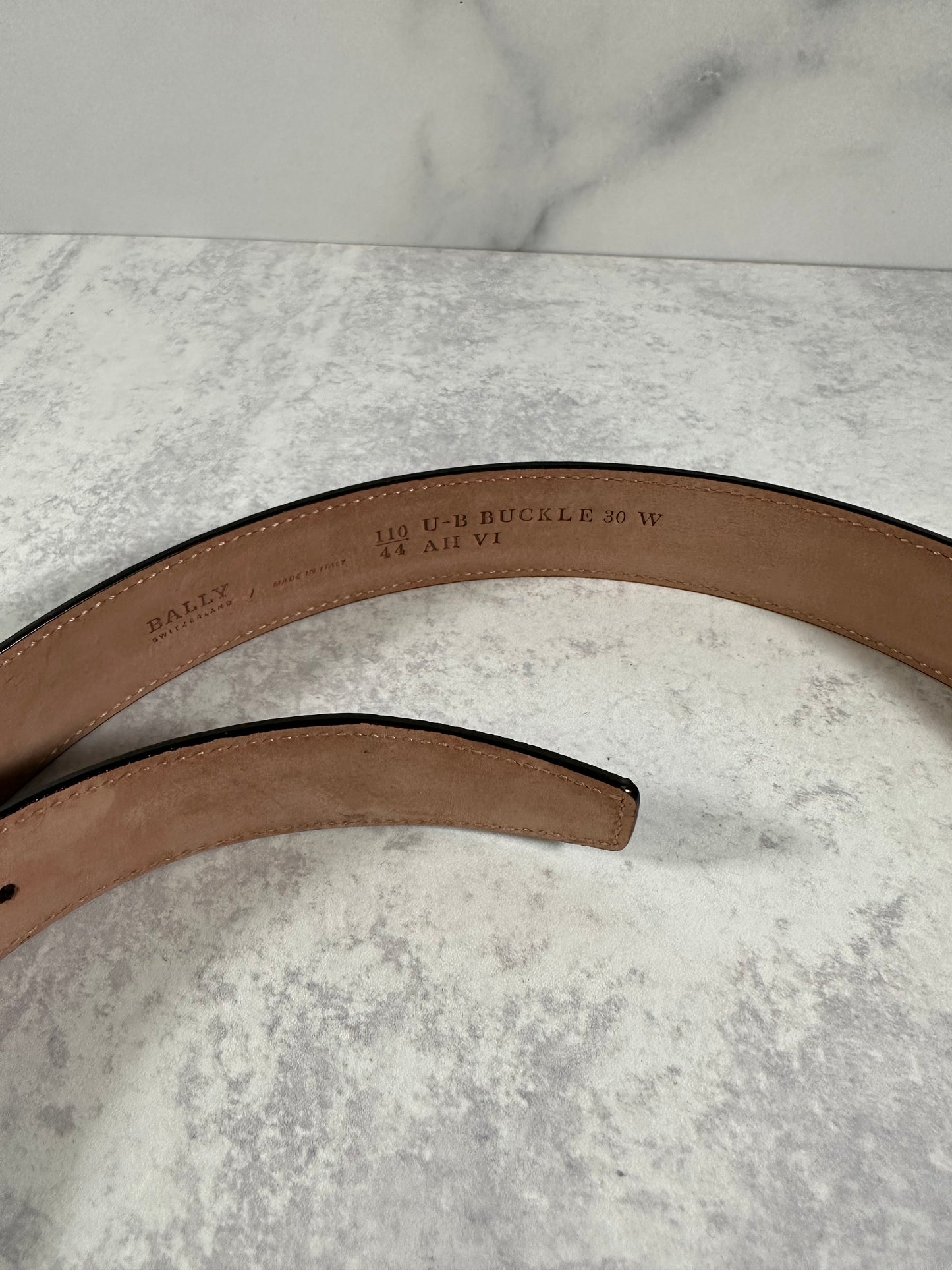 Bally B Buckle Leather Belt