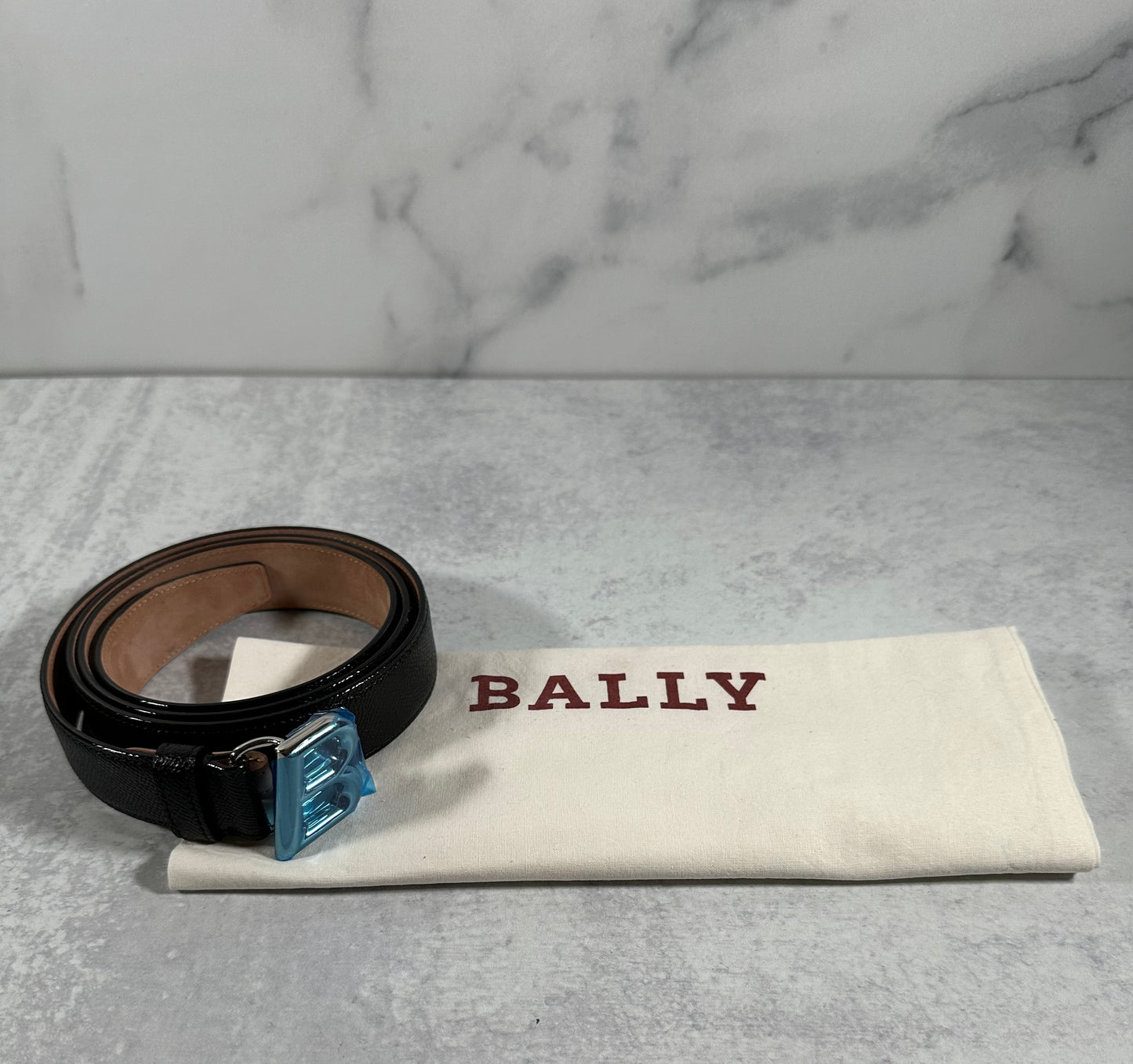 Bally B Buckle Leather Belt