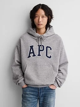 Gap × A.P.C. Extra Heavyweight Logo Hoodie — reference image