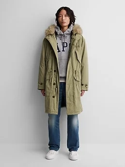 Gap × A.P.C. Oversized Sherpa-Lined Utility Parka — reference image