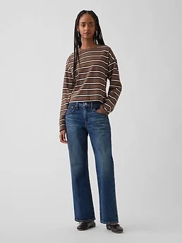 Mid Rise Flare Crop Jeans — reference image