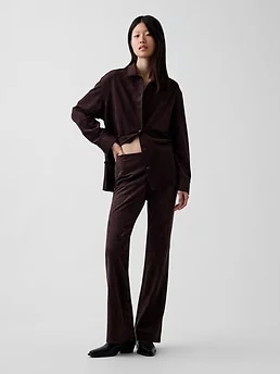 Low Rise Vegan Suede Boot Pants — reference image