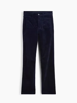 High Rise Velvet '90s Slim Straight Pants — reference image