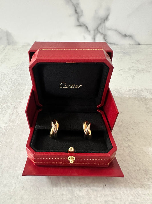 Cartier 18k Gold Trinity Earrings Large Model